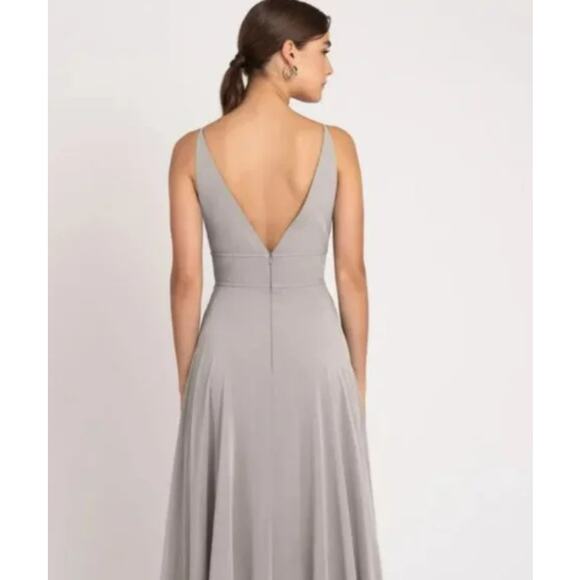 Jenny Yoo Collection Grey Lace Inlay Ball Gown - Size 8 - NWT- retail $350 - Picture 2 of 7